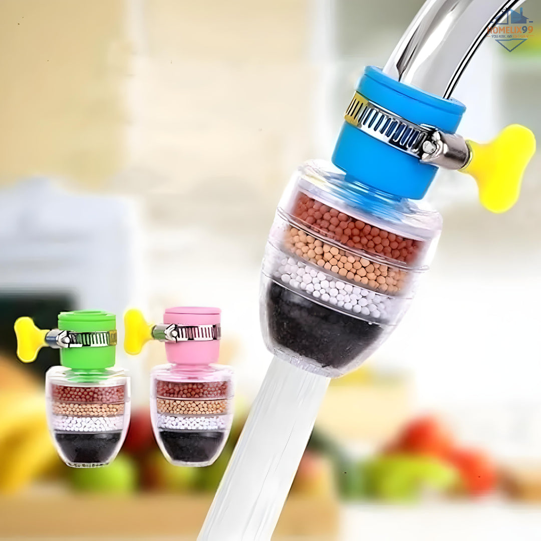 Six-Layer Carbon Faucet Filter – Universal Kitchen Tap Water Purifier