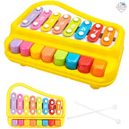 2-in-1 Piano Xylophone Toyset – Musical Fun for Kids 🎹🌈
