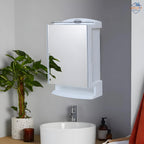 Urban Choice White Bathroom Cabinet with Mirror – Dustproof PPCP Plastic Wall Storage