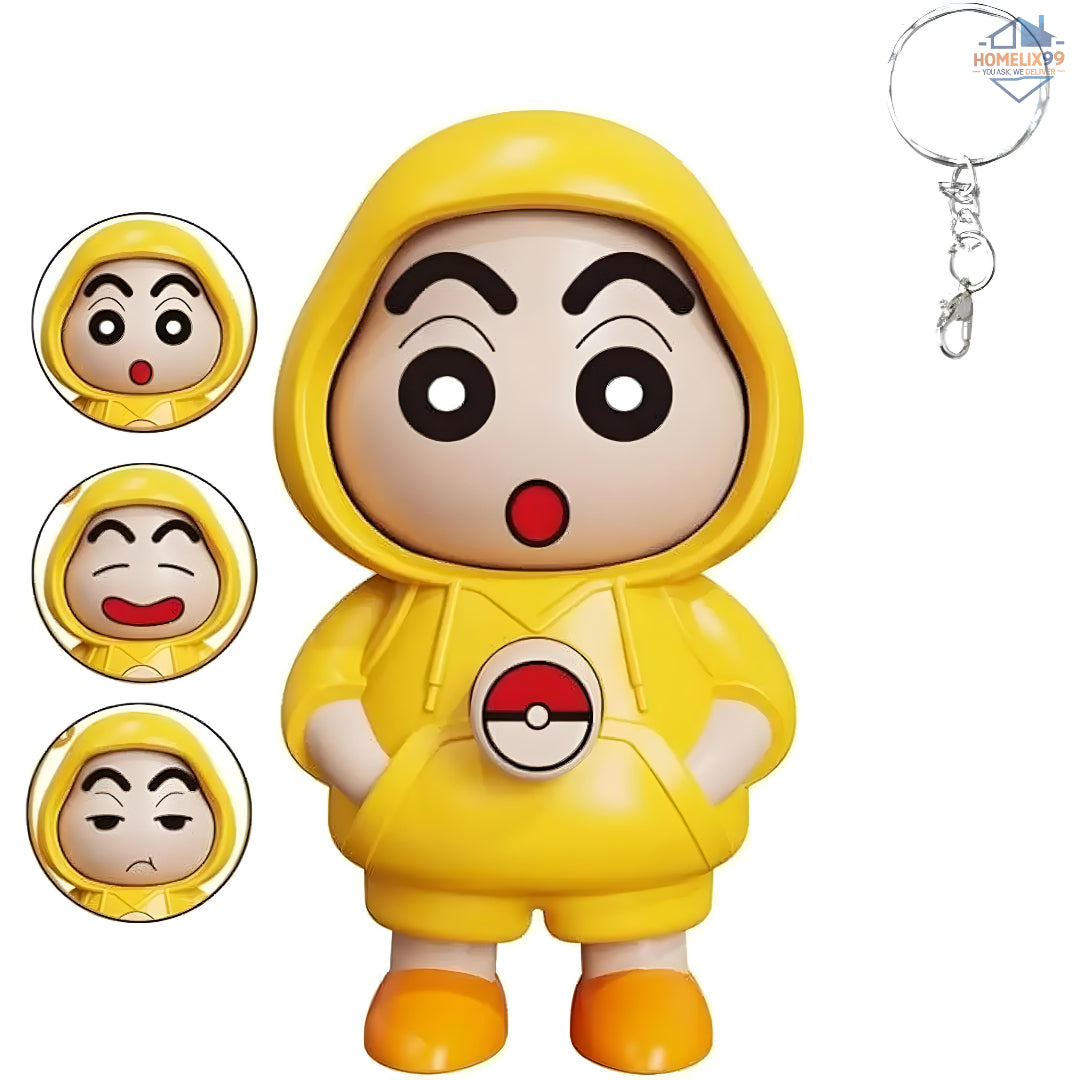 Face Changing Doll Keychain – 3 Fun Expressions Shinchan Accessory 🔑✨