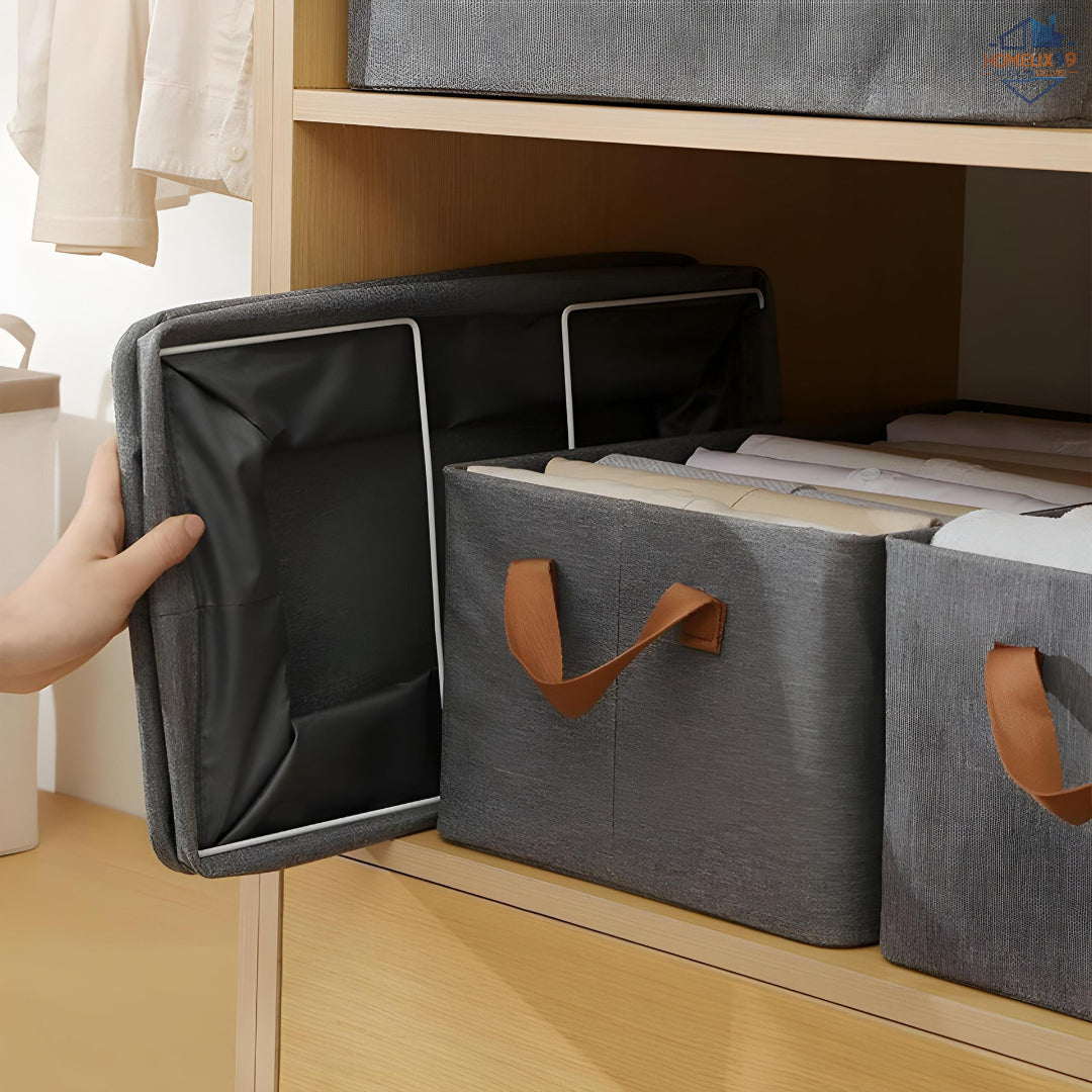 Premium Steel Frame Folding Cloth Storage Organizer – Window & Handles