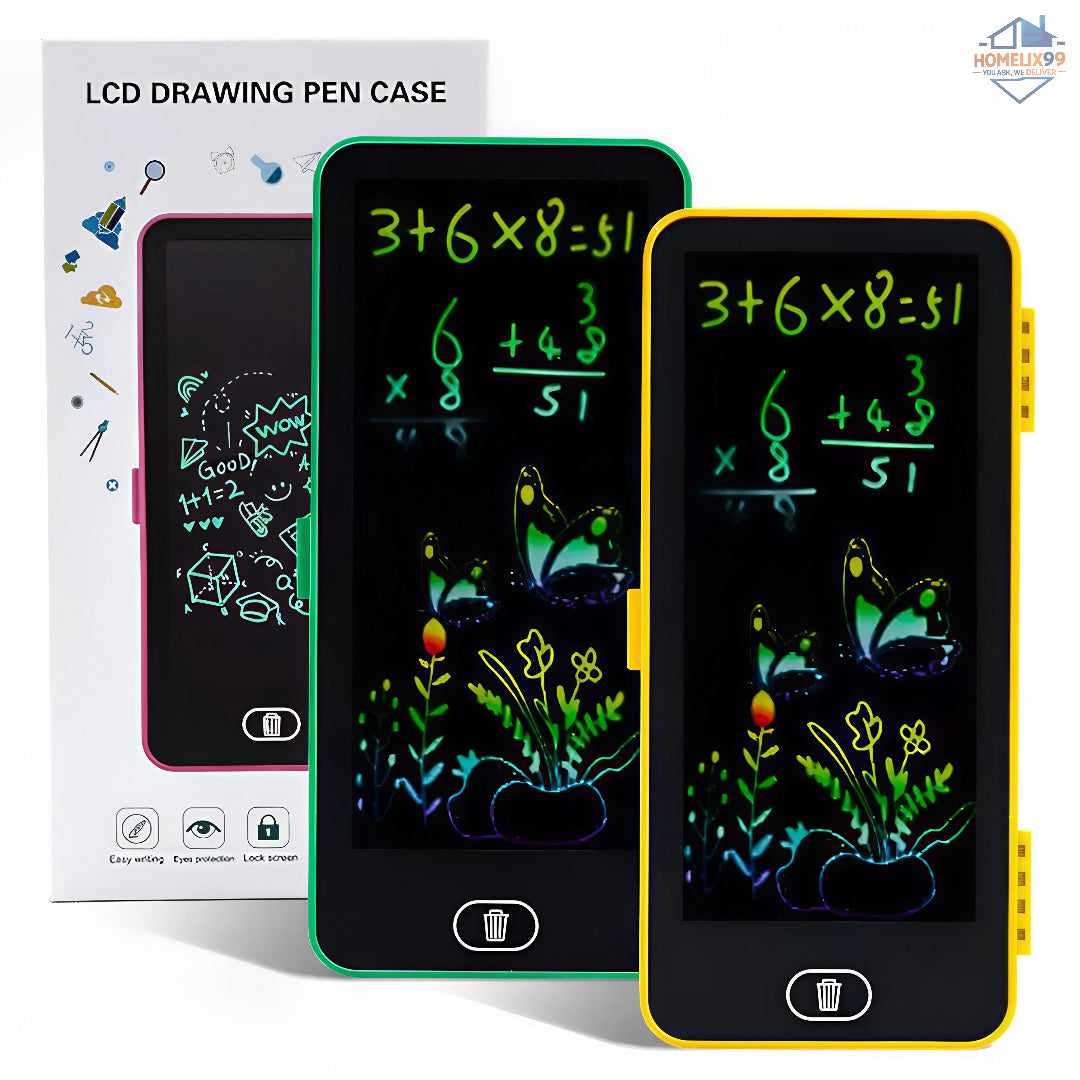✨📚 LCD Writing Tablet + Pencil Box for Kids – Doodle & Store Combo 💼🖊️