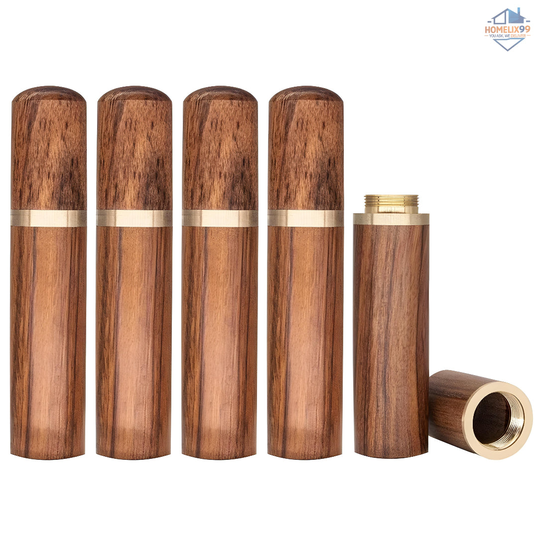 Portable Wooden Needle Storage Case – Handmade Ebony Craft Holder 🧵✨