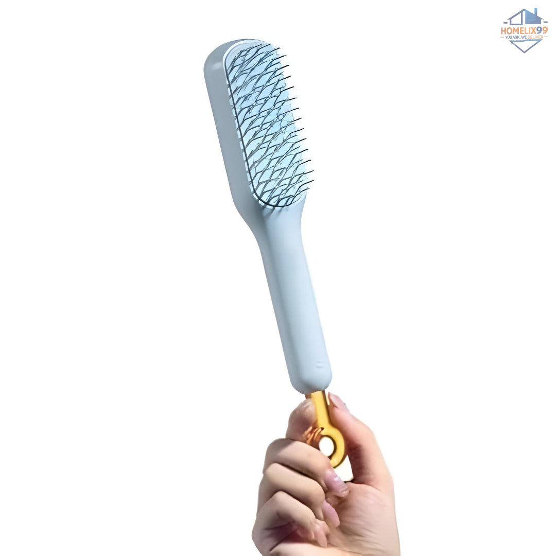 💆‍♀️ Self-Cleaning Hair Comb with Retractable Bristles – Anti-Static & Scalp Massage Brush ✨