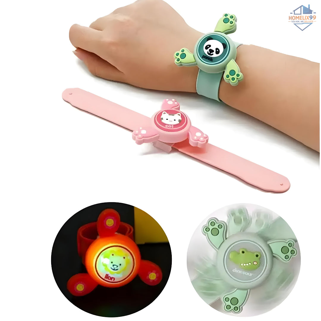 Spinning Slap Band with LED Lights – Fun & Safe Wrist Accessory for Kids! 🎉🌟