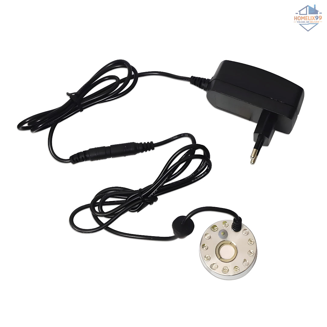 Magical Mist & Lights Transformation – 12 LED Color-Changing Ultrasonic Mist Maker 💨🌈