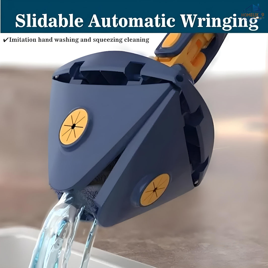 360° Rotatable Triangle Mop with Wring Function – Telescopic Floor Wiper & Microfiber Cleaner 🧼🧽