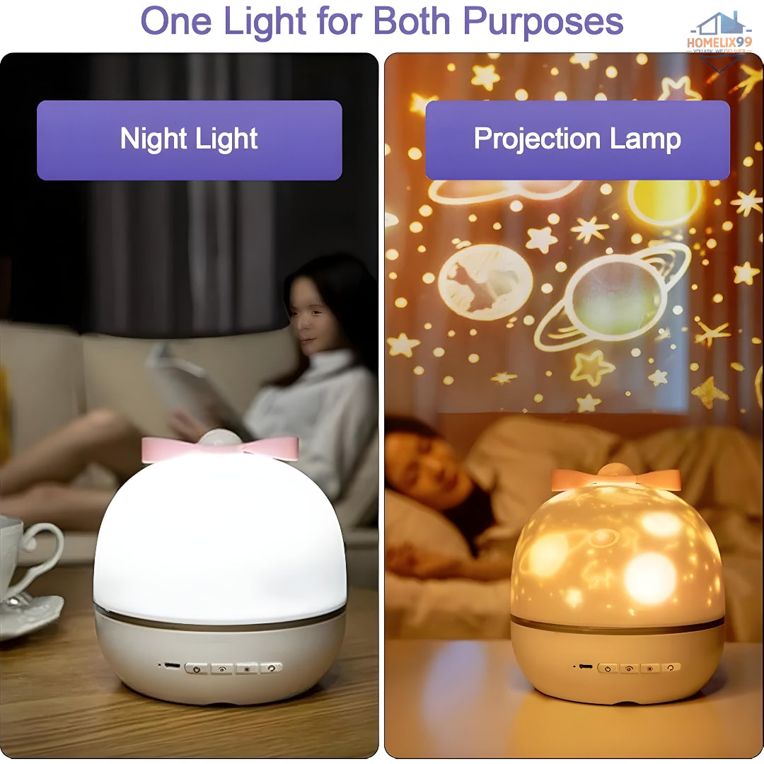 360° Rotating Starry Night Light – Magical Galaxy Projector 🌟🌙