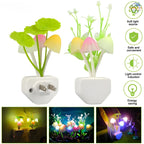 3D Mushroom LED Night Lamp with Auto Sensor – Color Changing Light for Kids Room & Home Decor