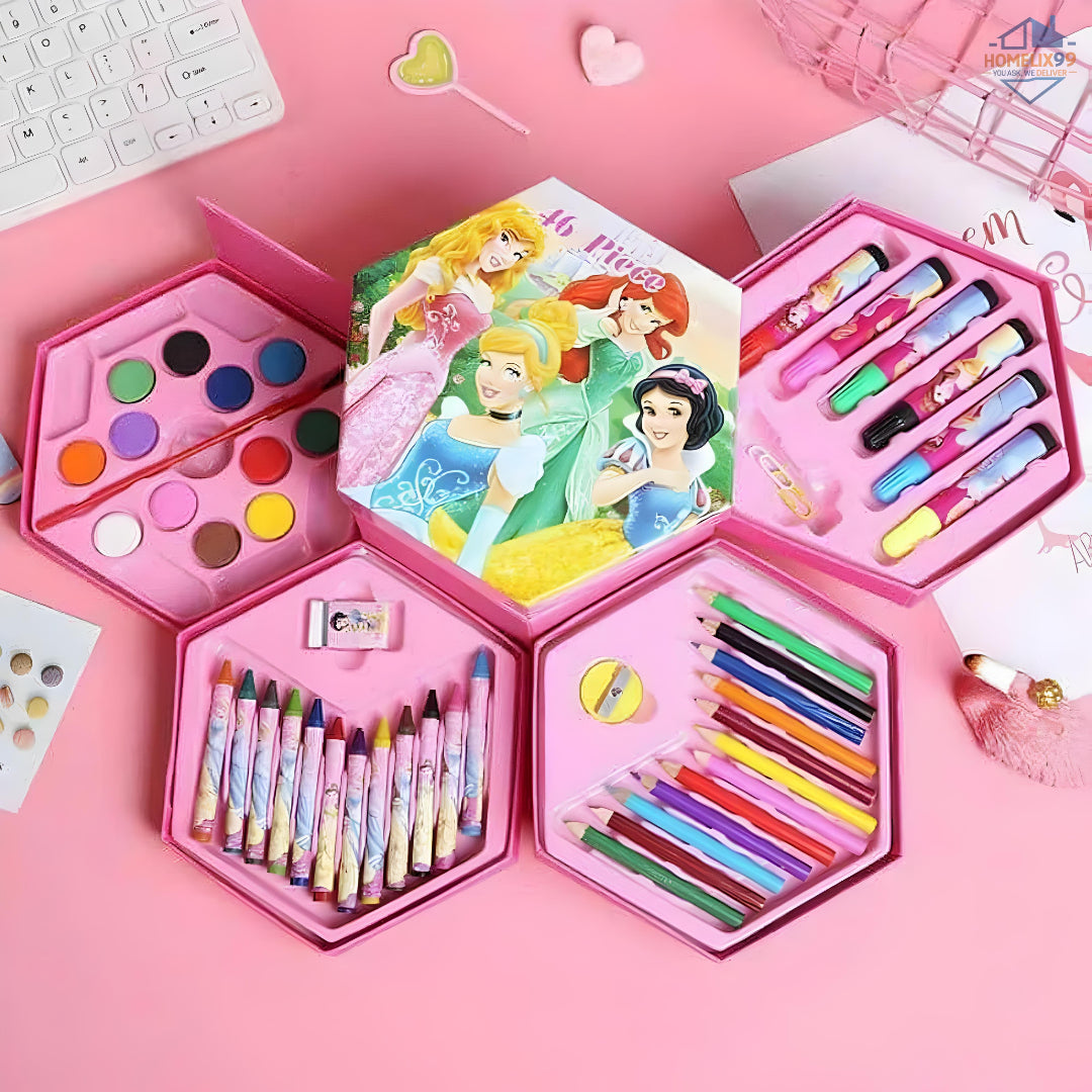 46-in-1 Colors Box Art Set – Creative Fun for Kids 🎨🖍️