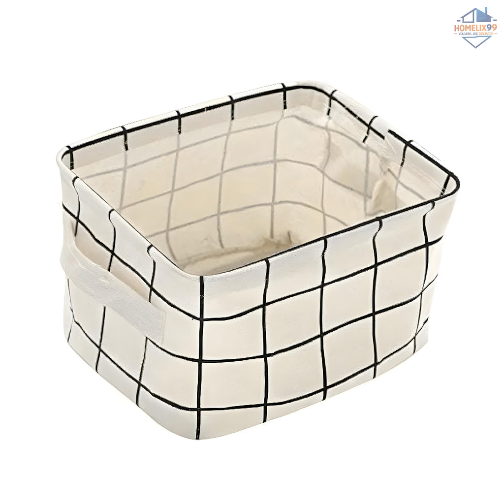 🧺 Foldable Small Multipurpose Canvas Storage Box – For Home, Kids & Travel 🧳