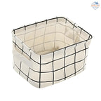 🧺 Foldable Small Multipurpose Canvas Storage Box – For Home, Kids & Travel 🧳