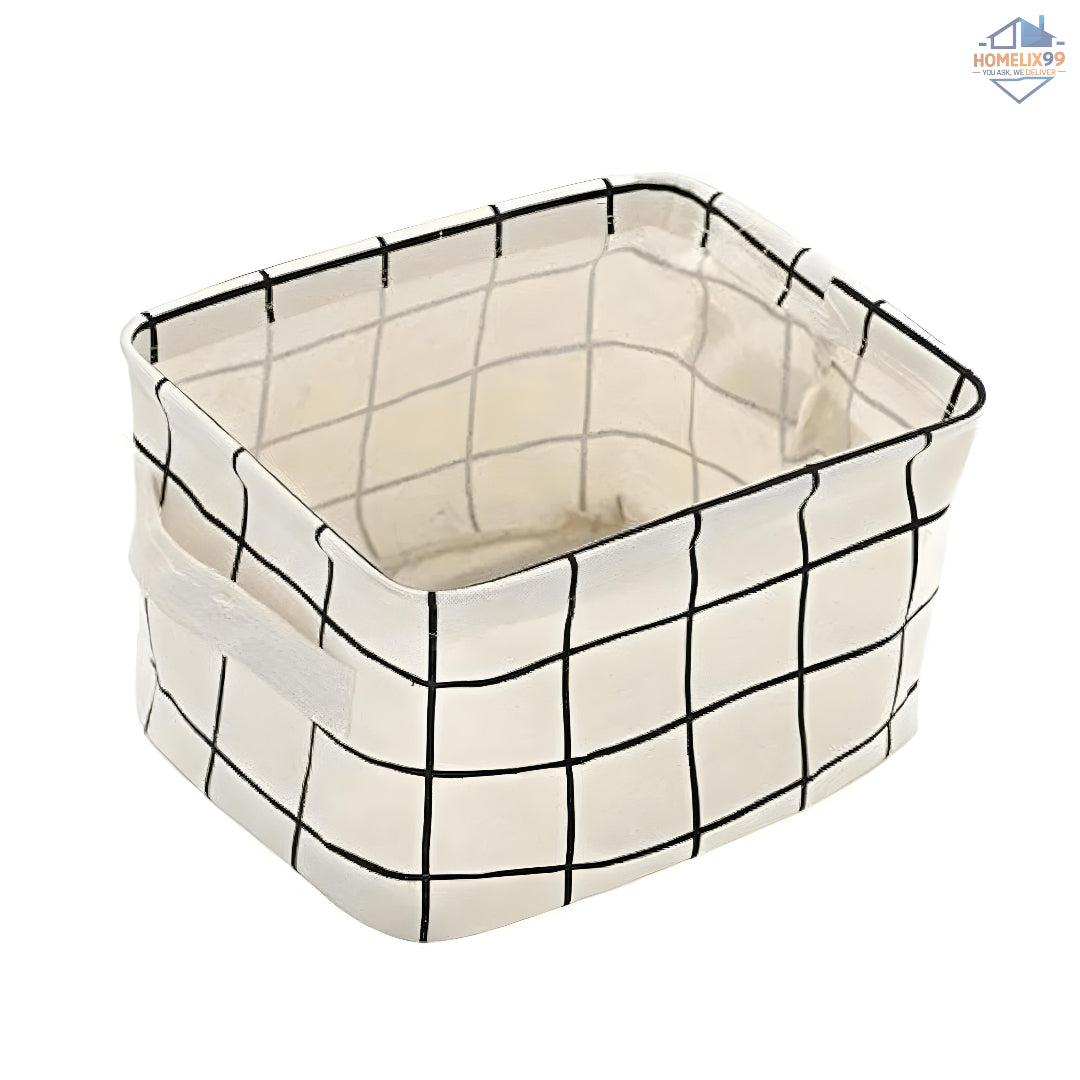 🧺 Foldable Small Multipurpose Canvas Storage Box – For Home, Kids & Travel 🧳