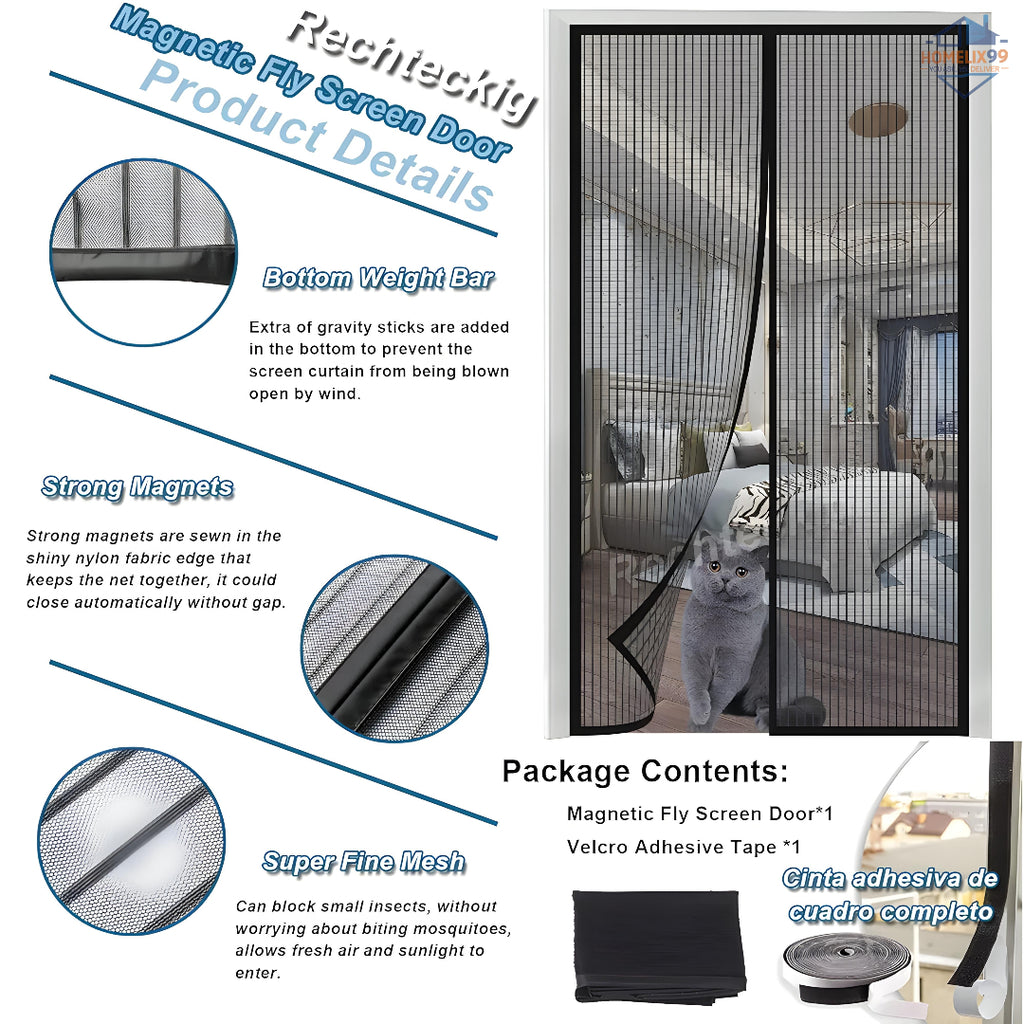 Magnetic Screen Door – Auto-Close Mesh for Fresh Air & Insect-Free Living 🚪🦟