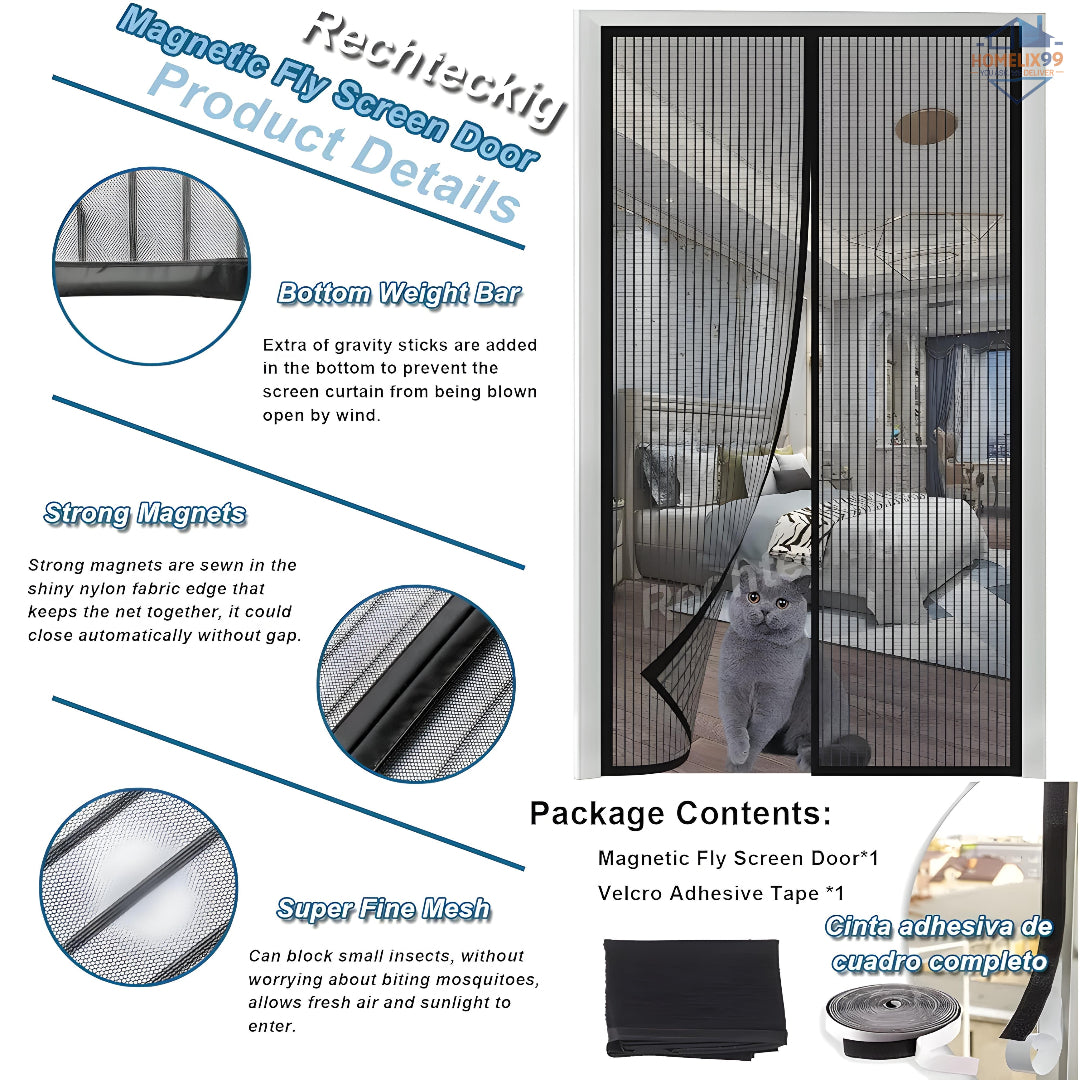 Magnetic Screen Door – Auto-Close Mesh for Fresh Air & Insect-Free Living 🚪🦟