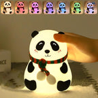 Silicone Panda Touch Lamp for Kids – 7-Color LED Night Light, Rechargeable & BPA-Free