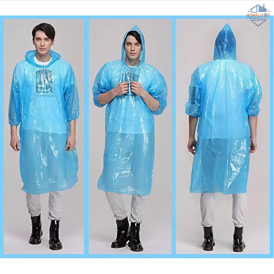 🌧️ Pocket Raincoat Rain Card (2 pcs) – Disposable Emergency Rain Poncho 💧