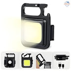 Mini Rechargeable Flashlight Keychain – 800 Lumens with Magnet, Bottle Opener & Stand