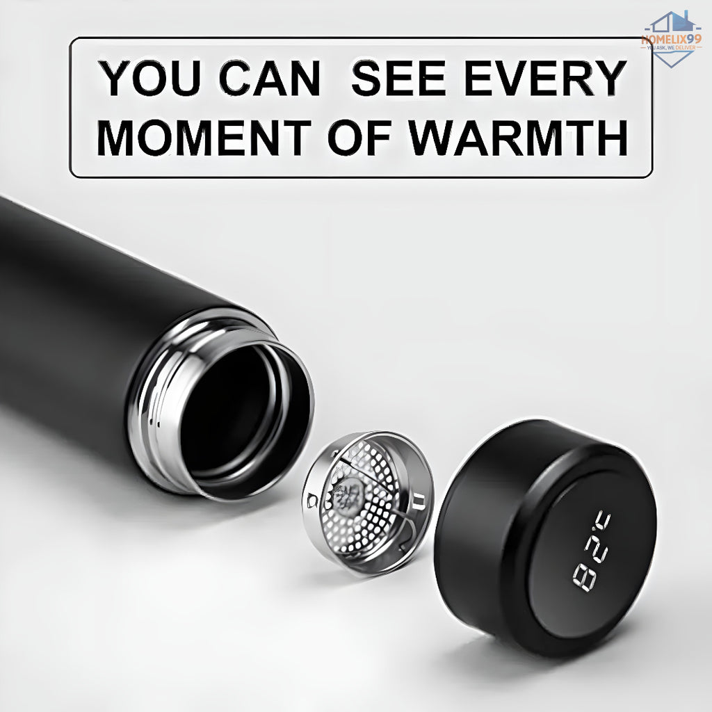 💧 SS Smart Vacuum Insulated Bottle (500ml) – LED Temperature Display | Hot & Cold Thermos 🔥❄️