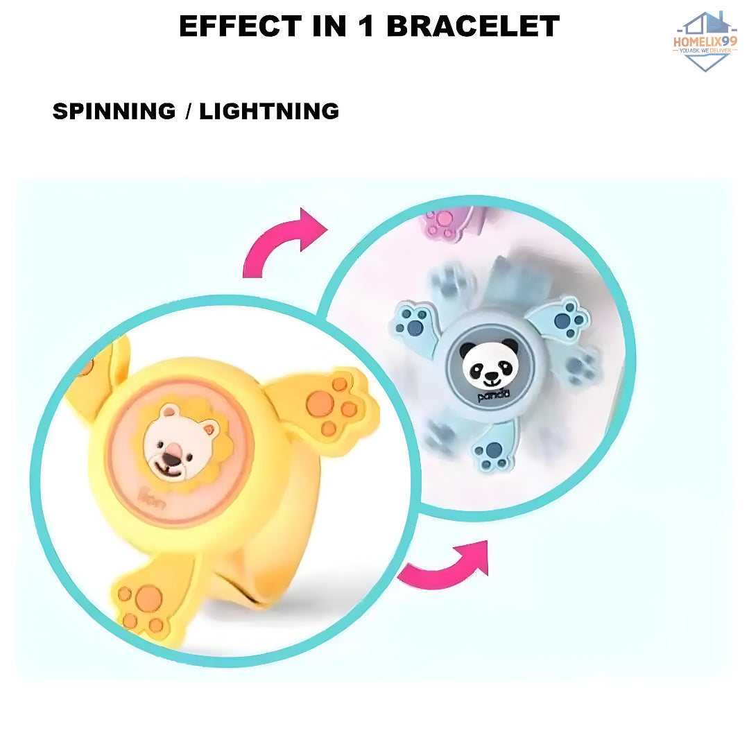 Spinning Slap Band with LED Lights – Fun & Safe Wrist Accessory for Kids! 🎉🌟