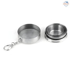 🥤 Stainless Steel Collapsible Travel Cup – Pocket-Sized Hydration for On-the-Go 🏕️