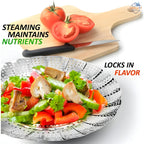 SS Vegetable Steamer Basket – Foldable & Healthy Cooking Essential 🥦🍲