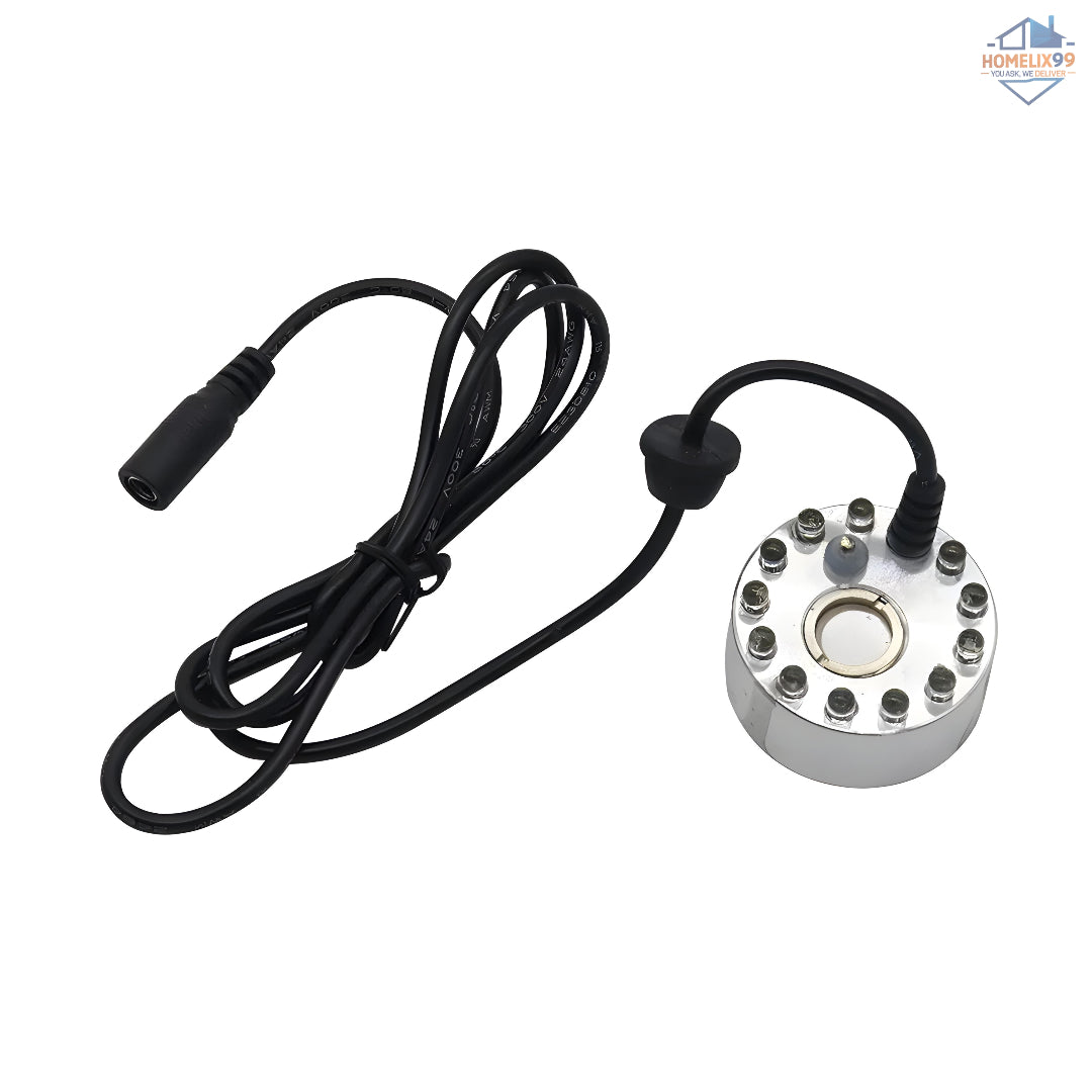 Magical Mist & Lights Transformation – 12 LED Color-Changing Ultrasonic Mist Maker 💨🌈