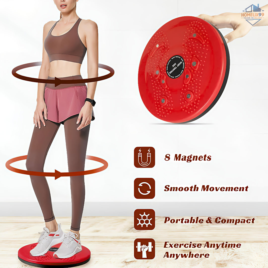Twisting Waist Disc Body Twister – Magnetic Therapy Balance Board for Home Workouts