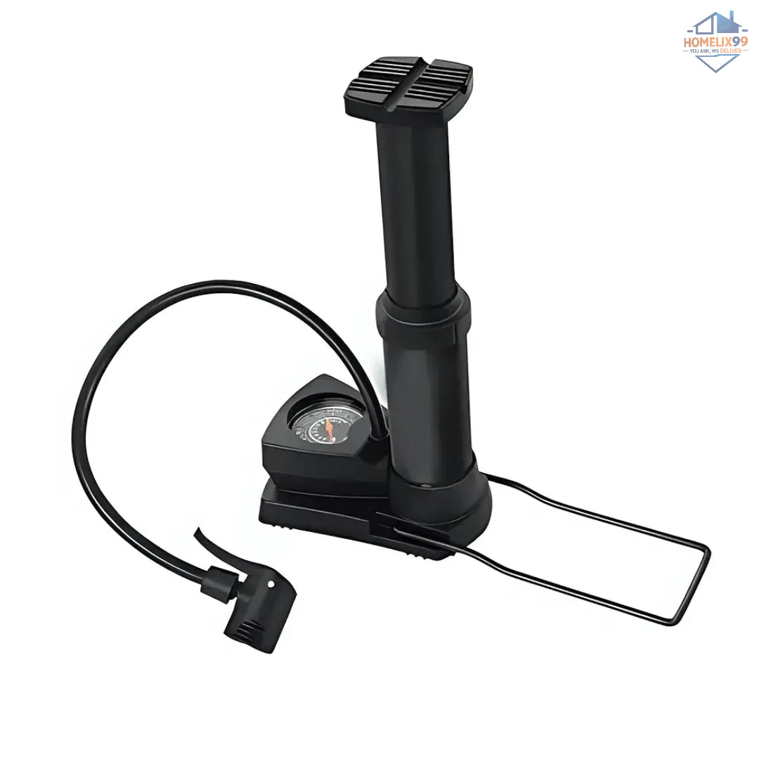 Portable High-Pressure Foot Air Pump with Gauge – Heavy-Duty Inflator for Car, Bike, Sports & More