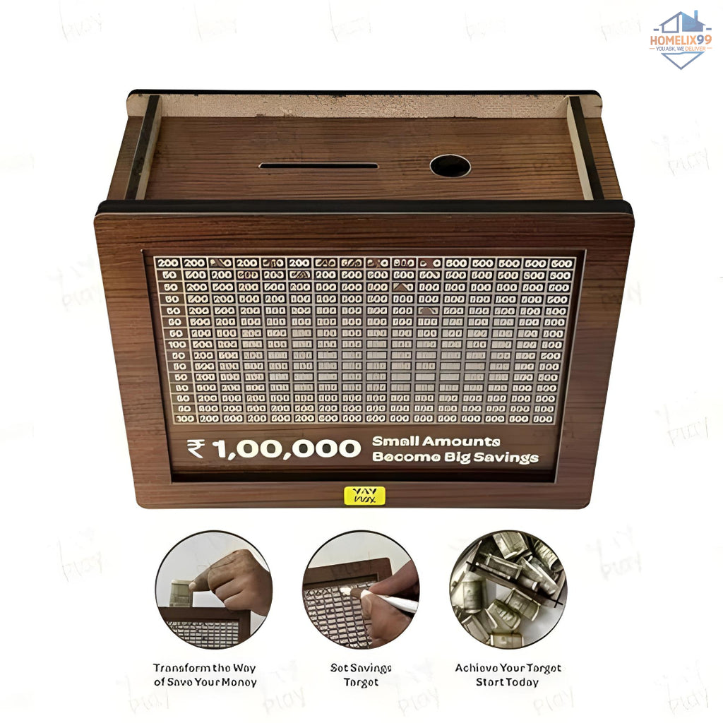 Wooden Piggy Bank – Elegant & Eco-Friendly Savings Box for Kids and Adults! 💰🐷
