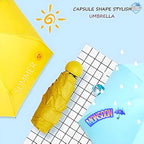 Capsule Folding Umbrella – Compact, Stylish, UV & Rain Protection (Random Color)