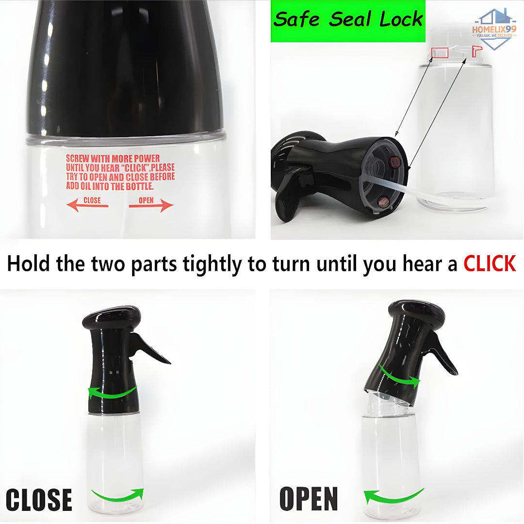 Glass Oil Sprayer Bottle for Cooking – Fine Mist Dispenser for Frying, Grilling & Air Fryer Use