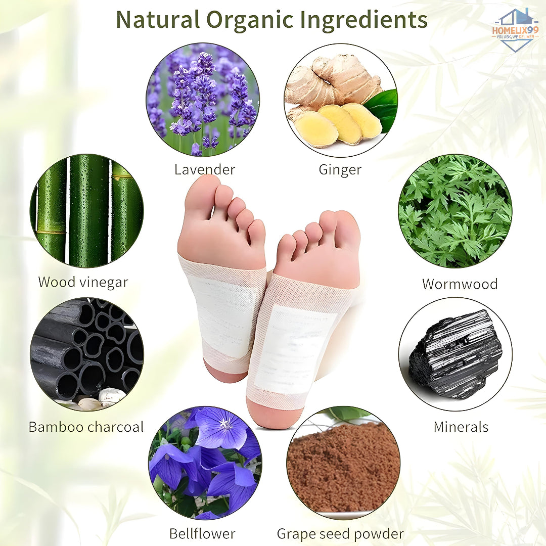 Detox Foot Patches (10 pcs) – Herbal Cleansing & Relaxation 🌿🌙