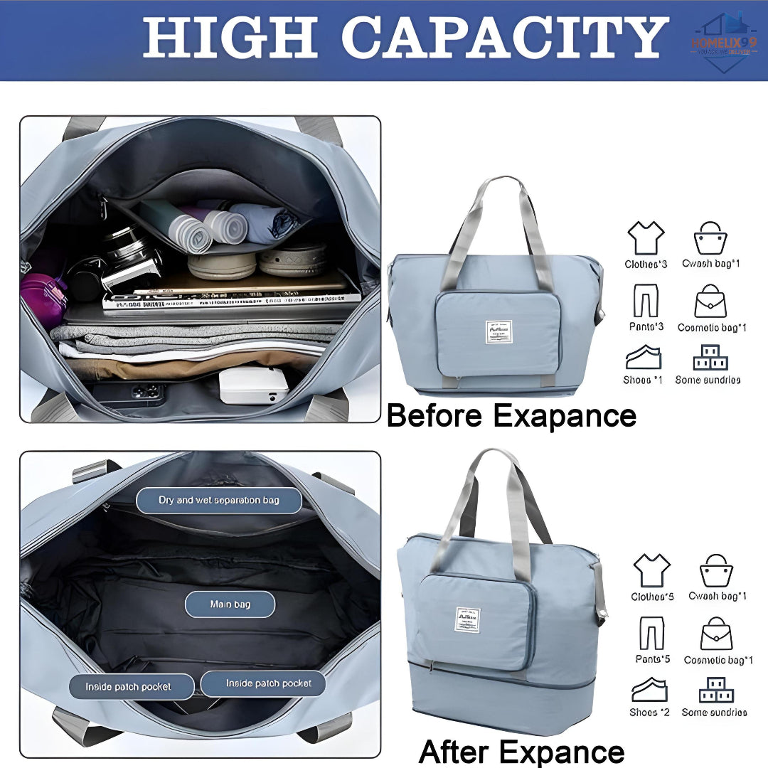 Foldable Travel Bag – Waterproof Oxford Fabric, Spacious & Stylish