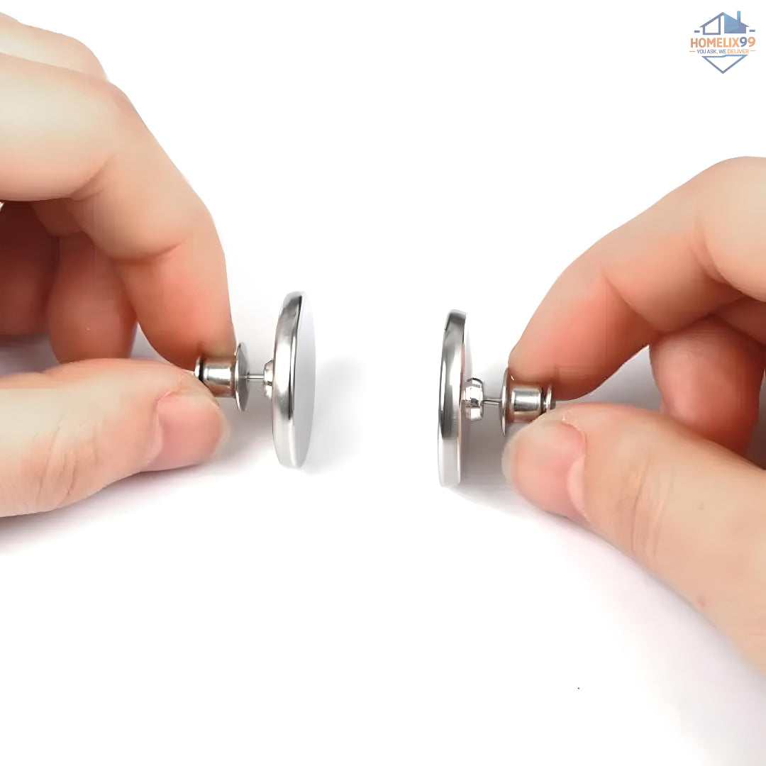 🪟 Magnetic Curtain Button Clips – No-Punch, Stylish, Reusable Clasps ✨