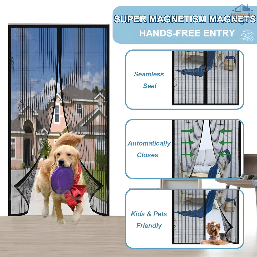 Magnetic Screen Door – Auto-Close Mesh for Fresh Air & Insect-Free Living 🚪🦟