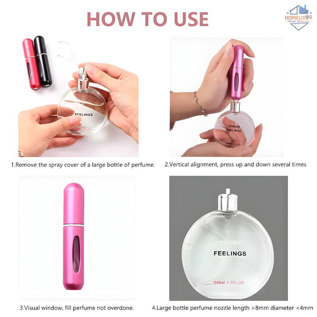 Mini Refillable Perfume Spray – Travel-Friendly Fragrance Atomizer 💖🌸