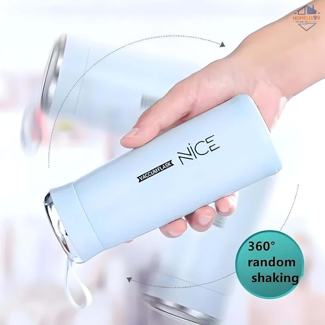 Nice Water Bottle – 400ml 💧🌈 | BPA-Free Glass Liner, Leak-Proof & Stylish