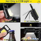 Mini Rechargeable Flashlight Keychain – 800 Lumens with Magnet, Bottle Opener & Stand