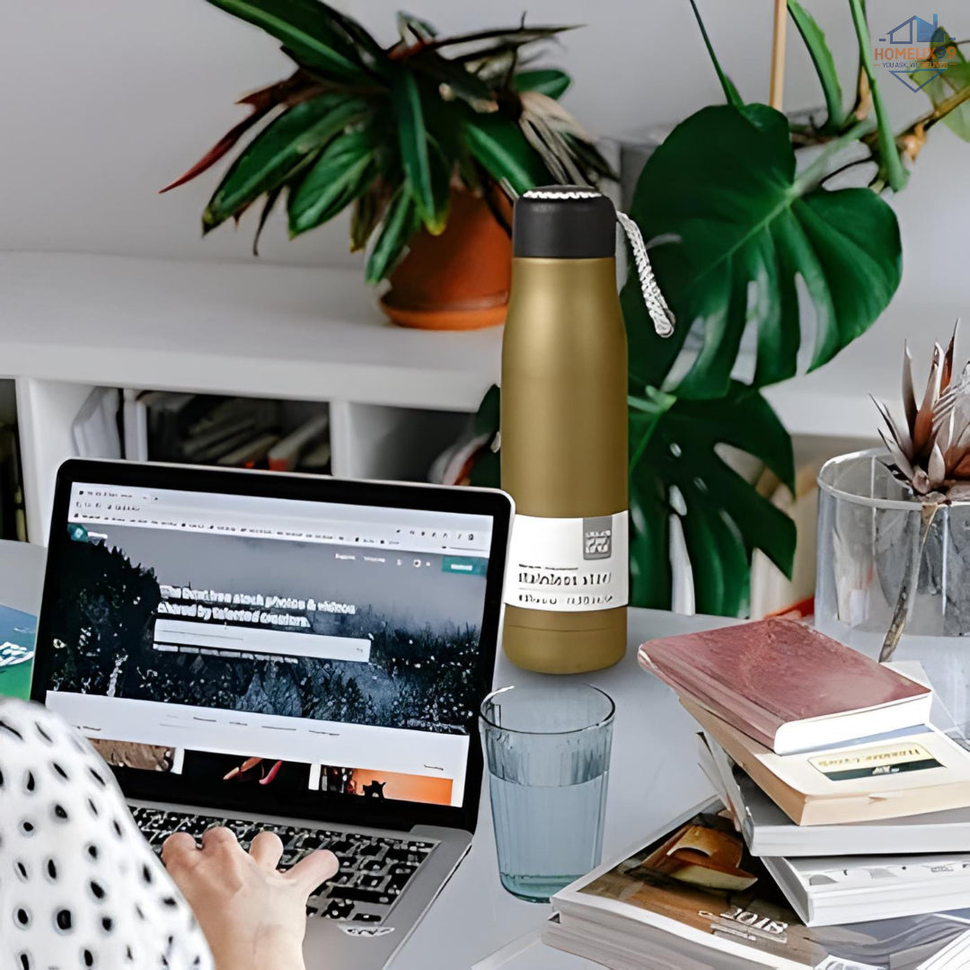 Stainless Steel Water Bottle (550ml) – Vacuum Insulated Hot & Cold Thermos 💧🔥❄️