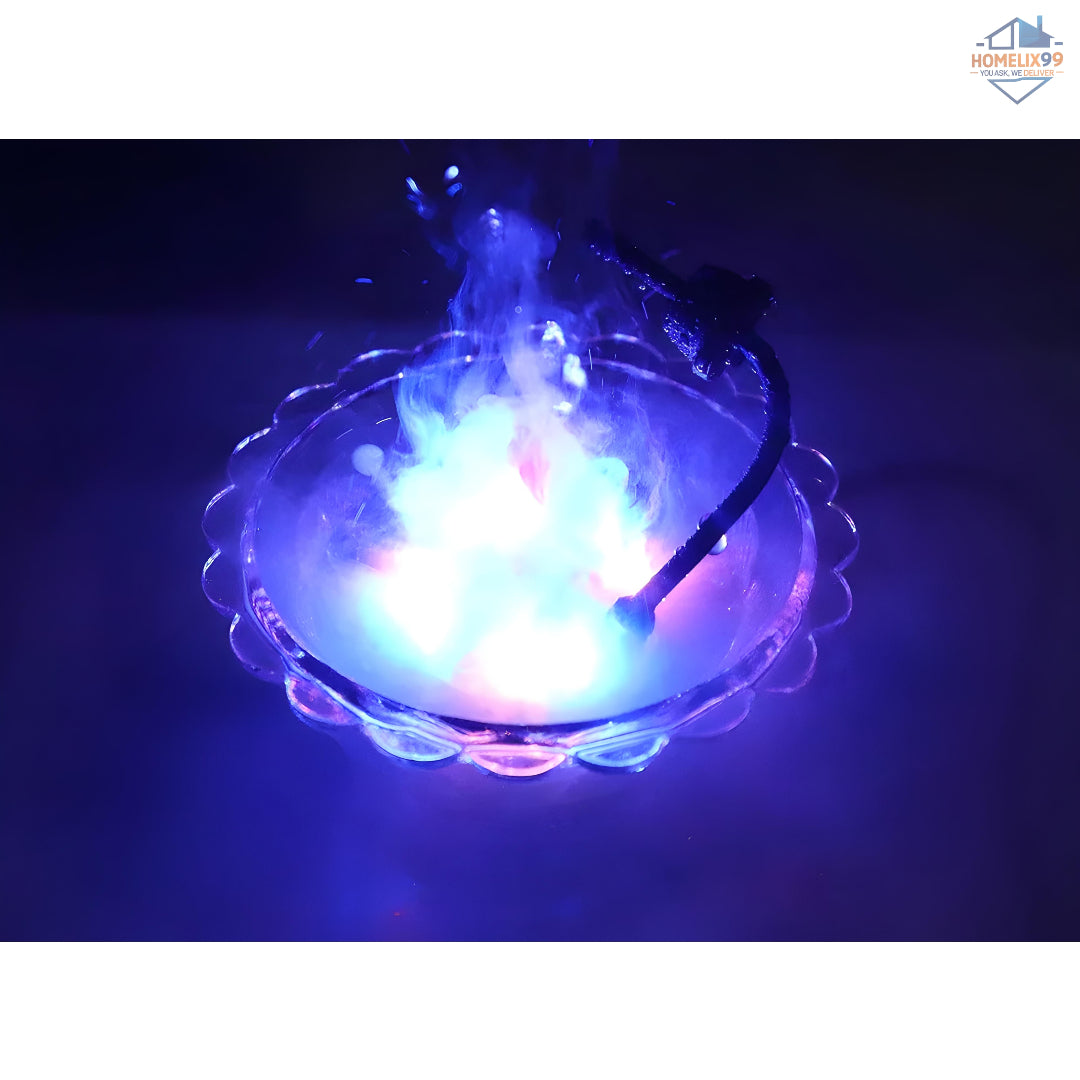Magical Mist & Lights Transformation – 12 LED Color-Changing Ultrasonic Mist Maker 💨🌈