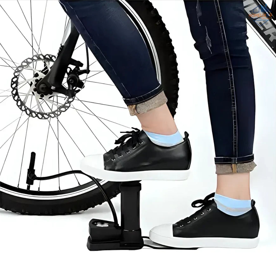 Portable High-Pressure Foot Air Pump with Gauge – Heavy-Duty Inflator for Car, Bike, Sports & More