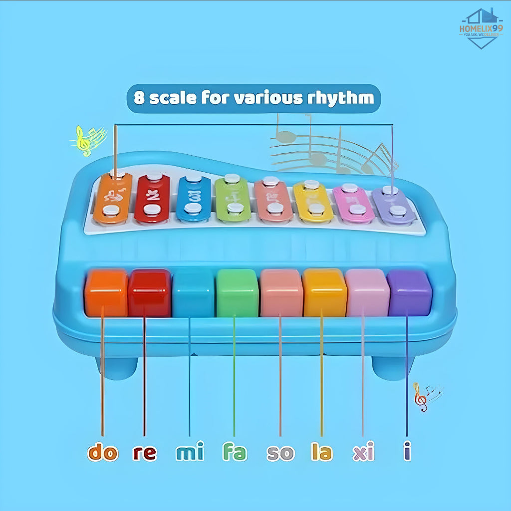 2-in-1 Piano Xylophone Toyset – Musical Fun for Kids 🎹🌈