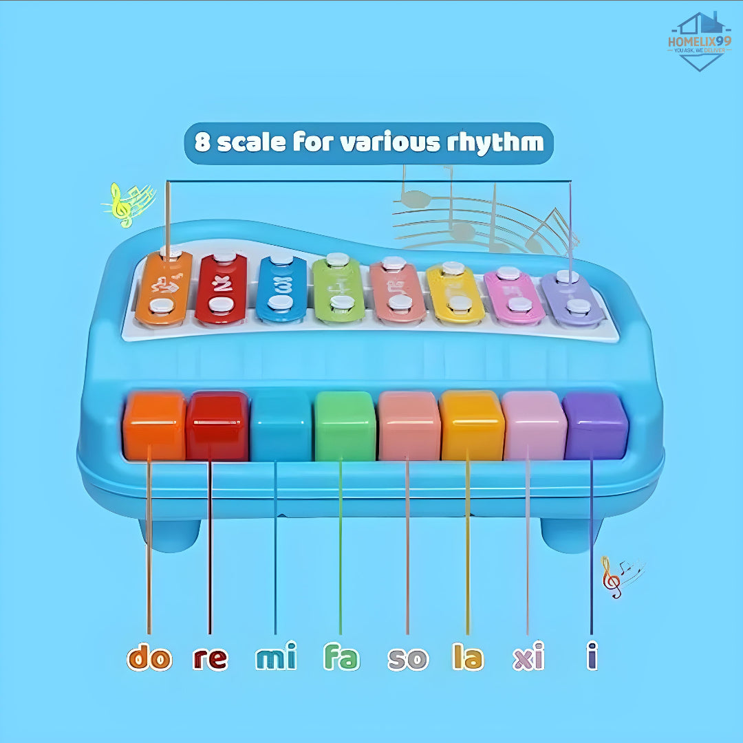 2-in-1 Piano Xylophone Toyset – Musical Fun for Kids 🎹🌈