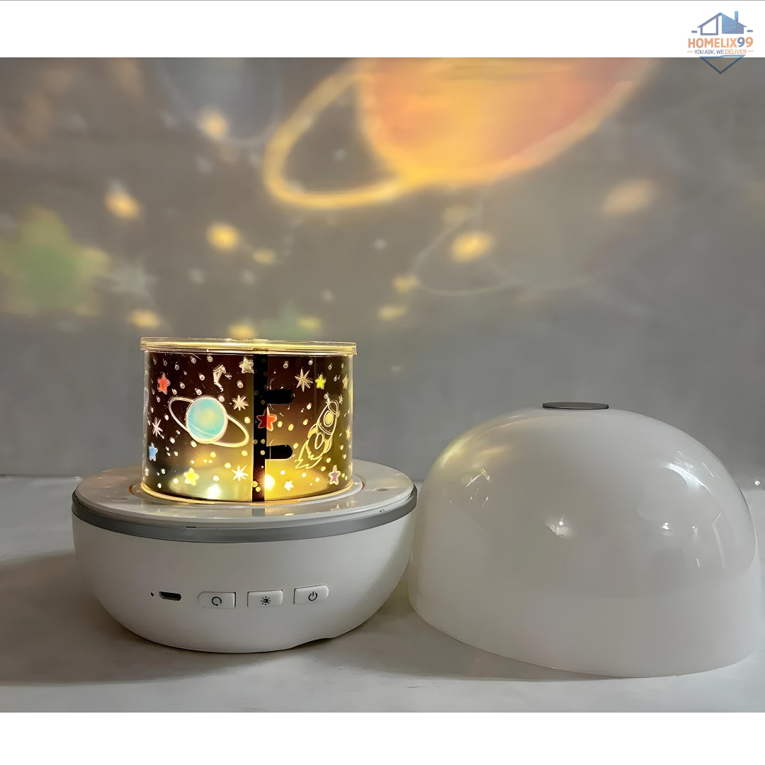 360° Rotating Starry Night Light – Magical Galaxy Projector 🌟🌙