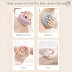Bath Sponge Cleaning Brush with Suction Cup – Soft 3D Exfoliating Massager for All Ages 🛁🌈