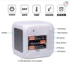 ⏰ Color Changing Digital LCD Alarm Clock – LED Cube with Temperature Display & Night Light 🌈