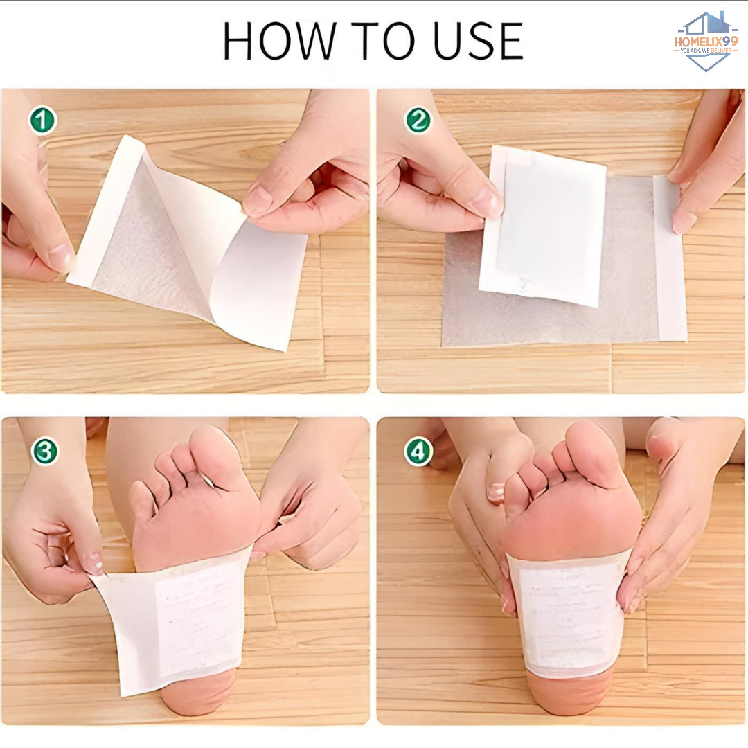 Detox Foot Patches (10 pcs) – Herbal Cleansing & Relaxation 🌿🌙
