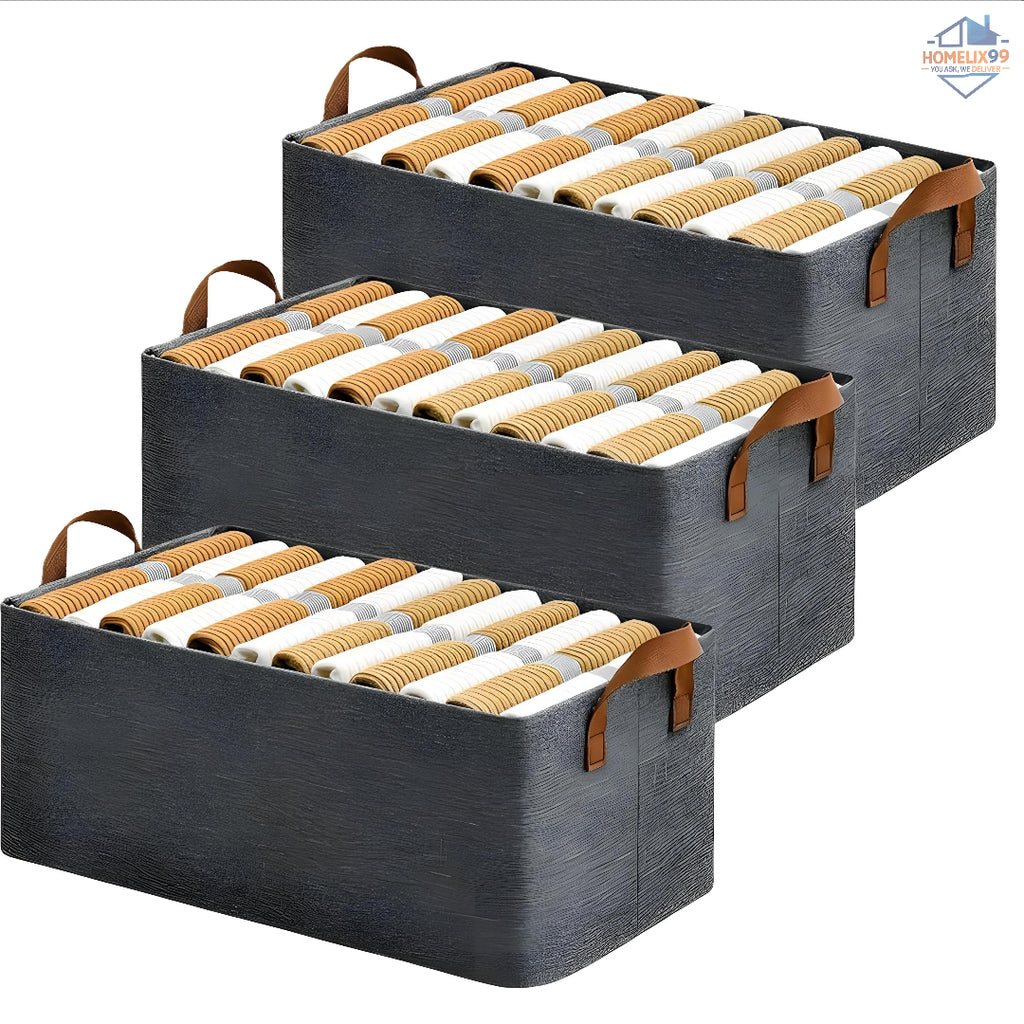 Premium Steel Frame Folding Cloth Storage Organizer – Window & Handles
