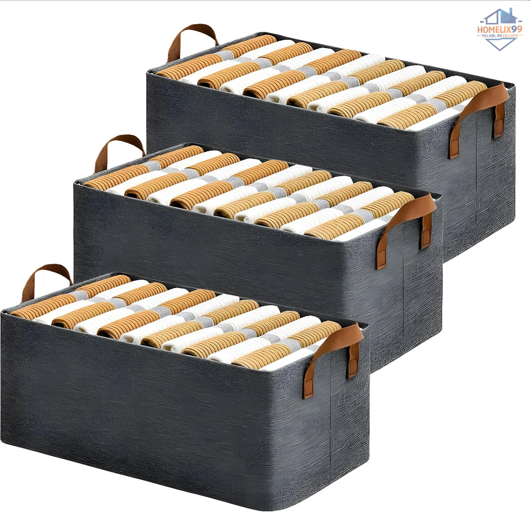 Premium Steel Frame Folding Cloth Storage Organizer – Window & Handles